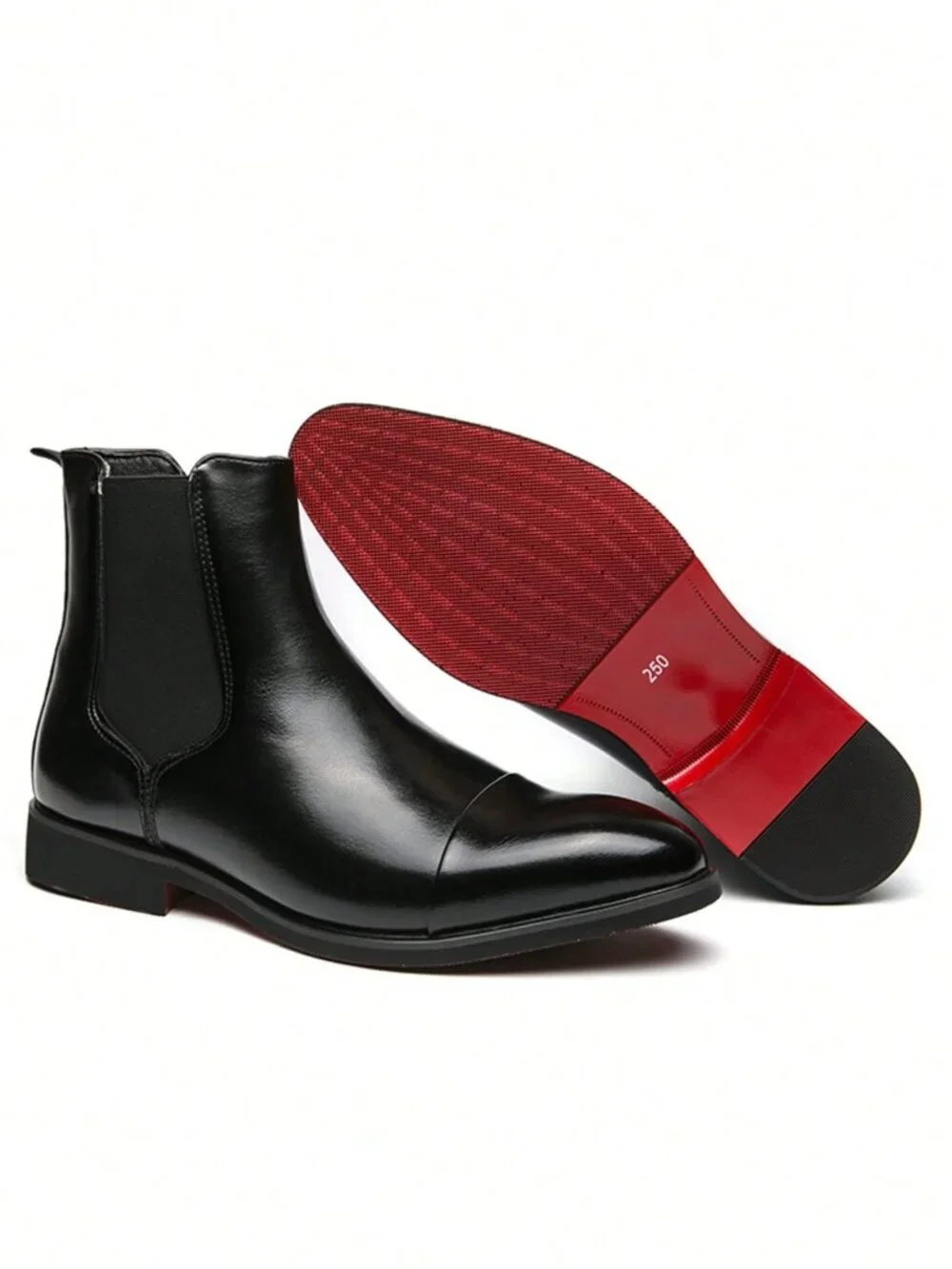 Black Casual Men's Round Toe Mid-Calf Handmade Work Style Loafers Shoes